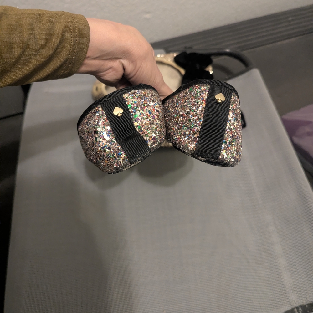 Kate Spade Gold and Multi Glitter Slipper Flats - Picture 8 of 16